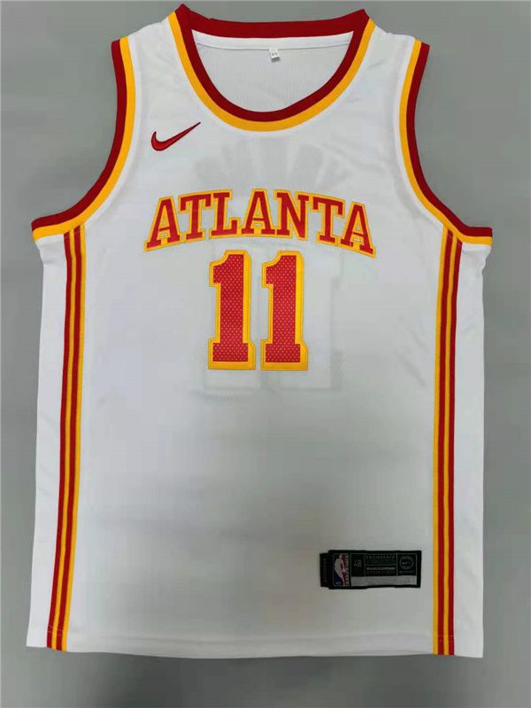 Men Atlanta Hawks 11 Young White 2021 Nike Game NBA Jersey